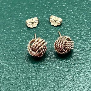 Vintage Tiffany & Co. Twist Knot Sterling Silver Earrings